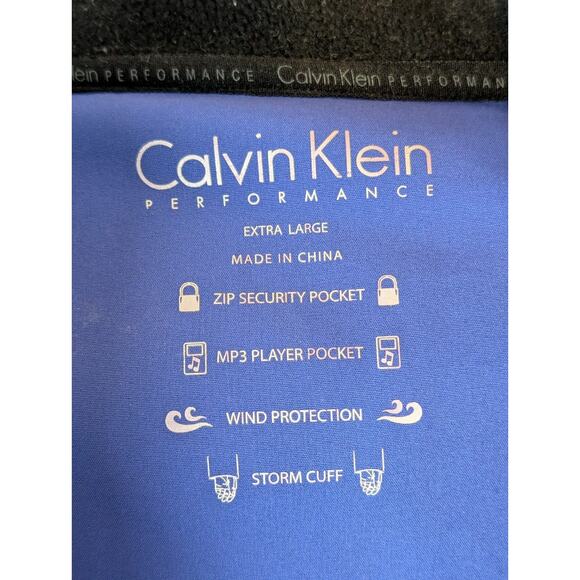 Calvin Klein Performance Blue Hooded Pullover Windbreaker Jacket Womens XL Sport - Picture 7 of 9